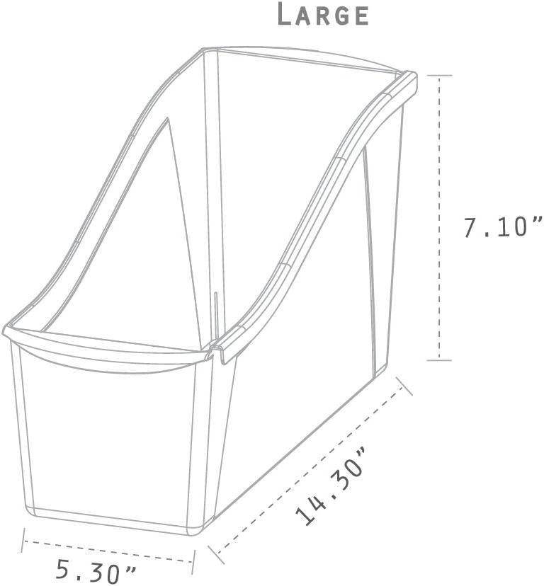 imageStorex Large Book Bin Interlocking Plastic Organizer for Home Office and Work Space Black 6Pack 70109E06CYellow
