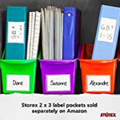 imageStorex Large Book Bin Interlocking Plastic Organizer for Home Office and Classroom Yellow 6Pack 71105U06CCrimson