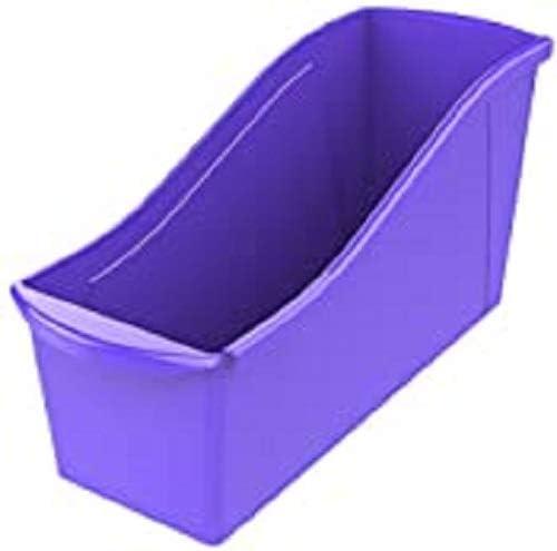 imageStorex Large Book Bin Interlocking Plastic Organizer for Home Office and Classroom Yellow 6Pack 71105U06CMauve