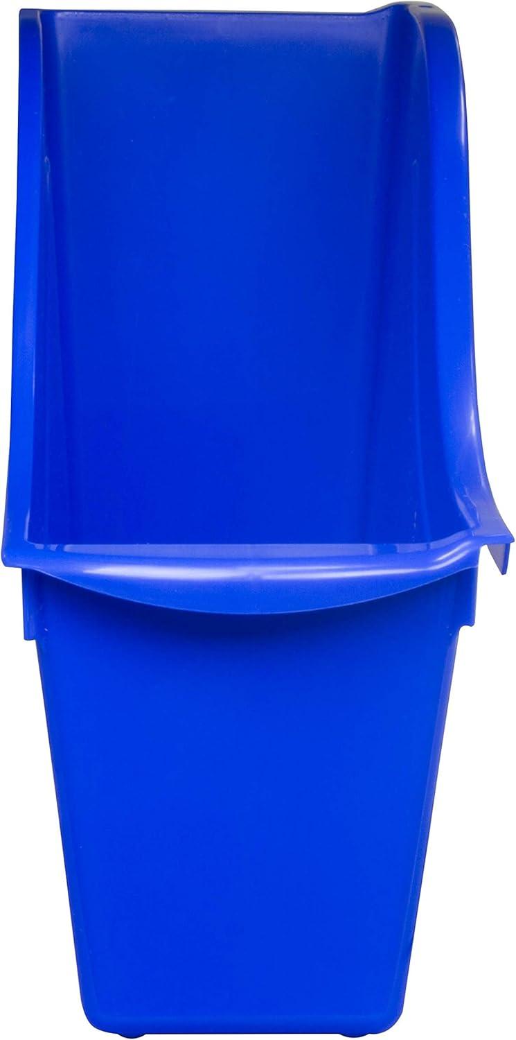 imageStorex Small Book Bin Interlocking Plastic Organizer for Home Office and Classroom Blue 6Pack 71108U06CBlue