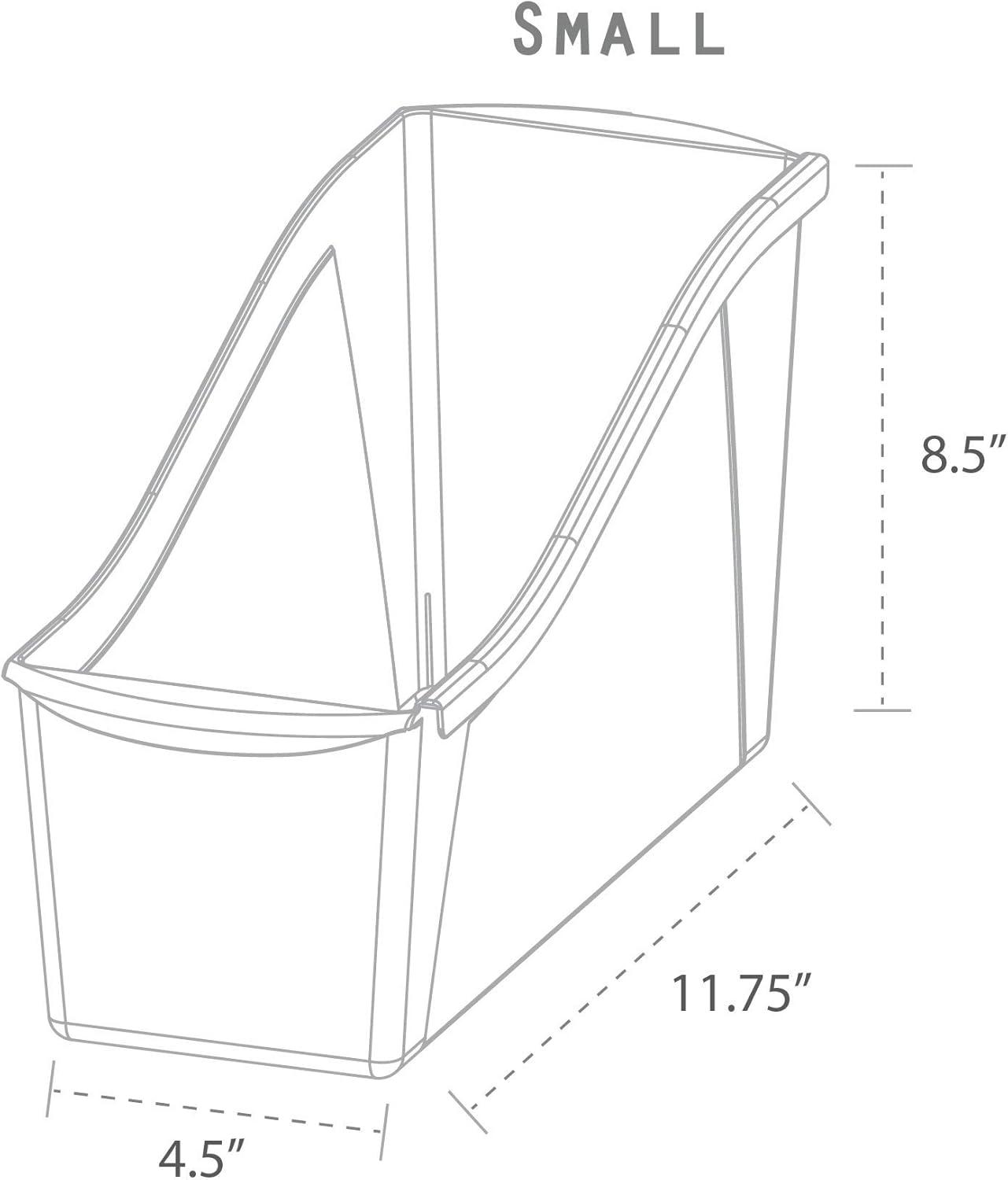 imageStorex Small Book Bin Interlocking Plastic Organizer for Home Office and Classroom Blue 6Pack 71108U06CBlue