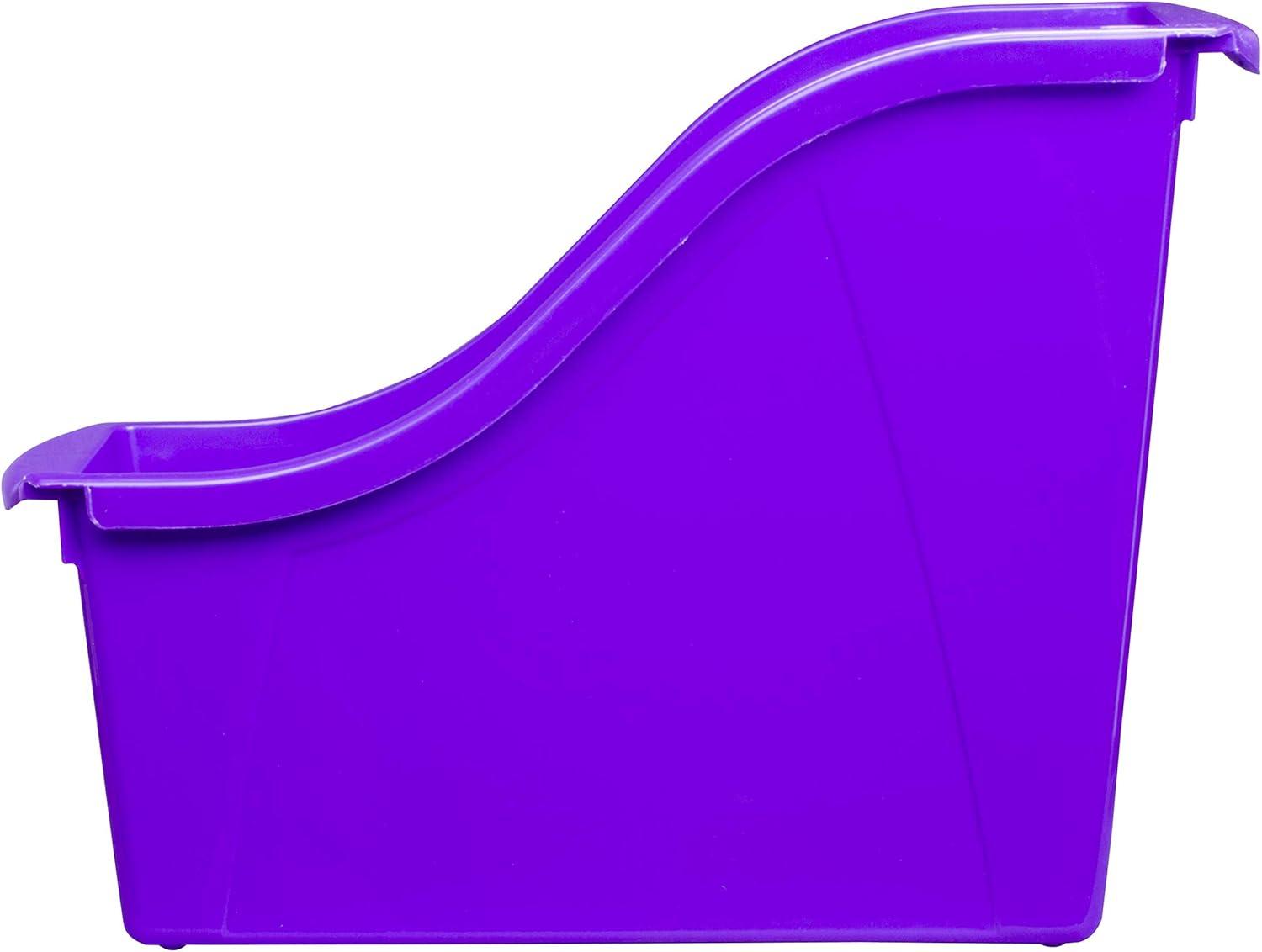 imageStorex Small Book Bin Interlocking Plastic Organizer for Home Office and Classroom Blue 6Pack 71108U06CPurple