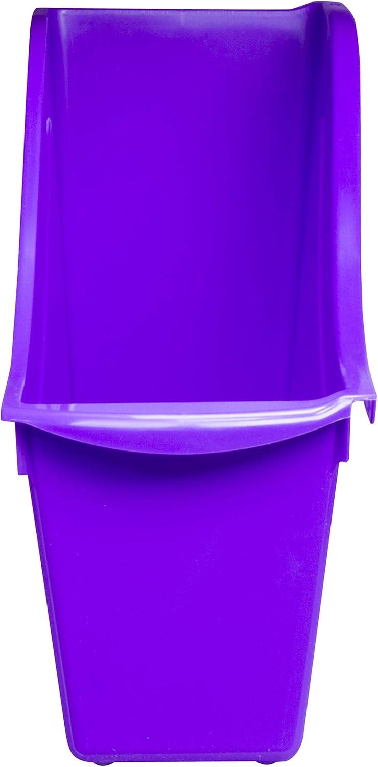 imageStorex Small Book Bin Interlocking Plastic Organizer for Home Office and Classroom Blue 6Pack 71108U06CPurple