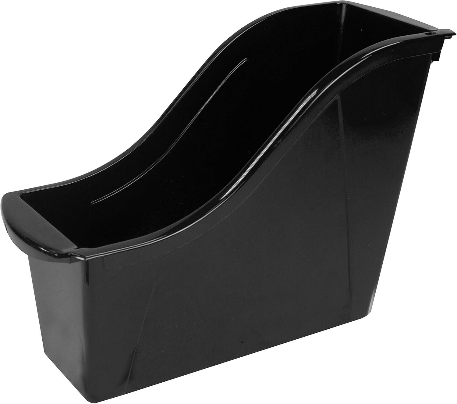 imageStorex Small Book Bin 1175 x 45 x 85 Inches Black Case of 12 70123E12C
