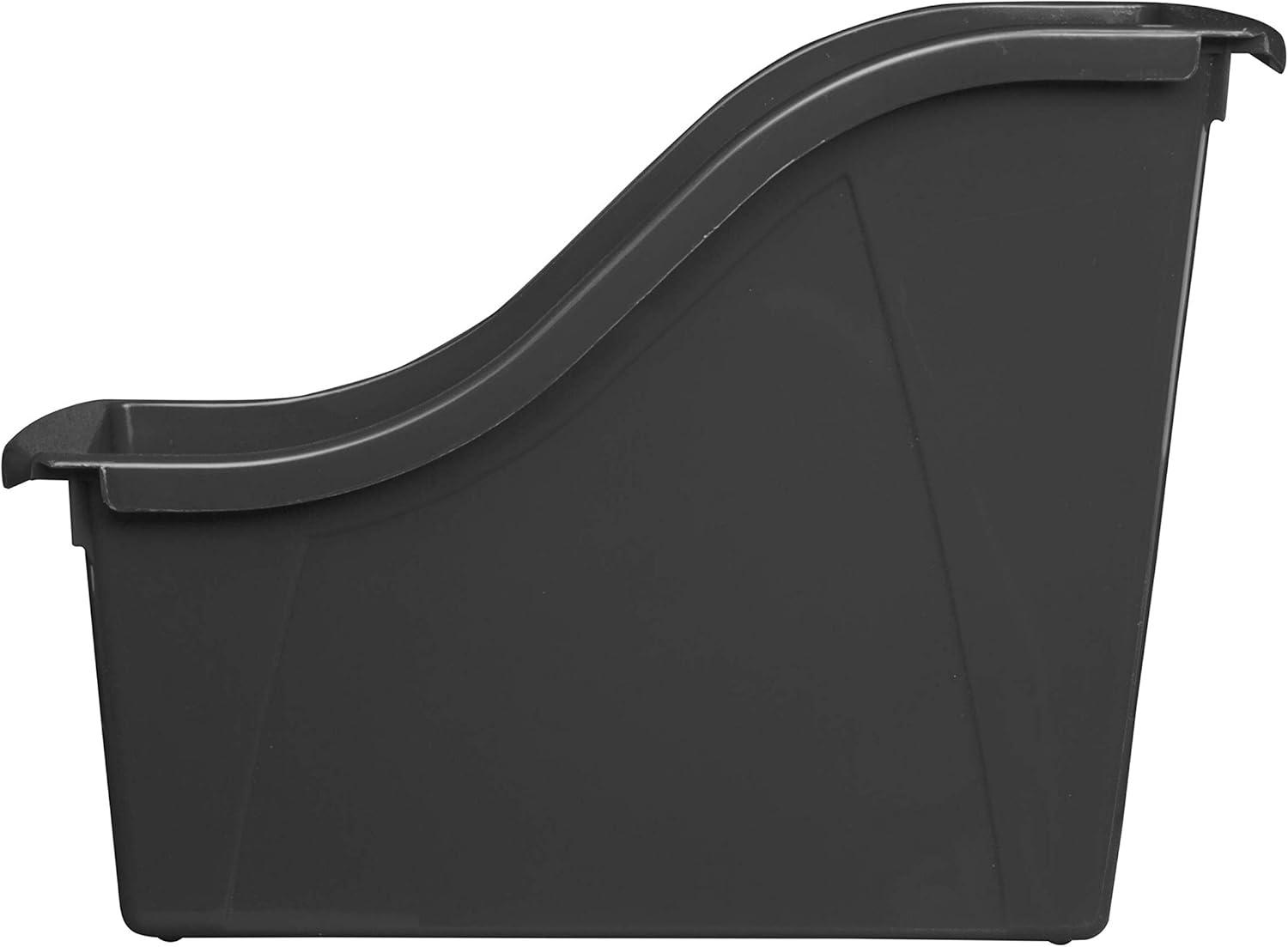 imageStorex Small Book Bin 1175 x 45 x 85 Inches Black Case of 12 70123E12C