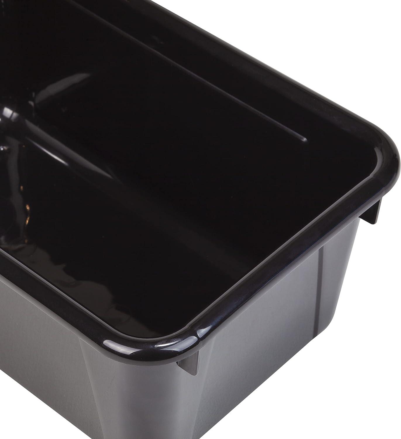 imageStorex Small Cubby Bins Plastic Storage Containers for Classroom with NonSnap Lid 122 x 78 x 51 inches Red 62407U05C Pack of 5Black