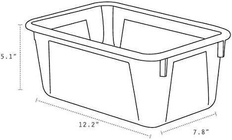 imageStorex Small Cubby Bins Plastic Storage Containers for Classroom with NonSnap Lid 122 x 78 x 51 inches Red 62407U05C Pack of 5Translucent