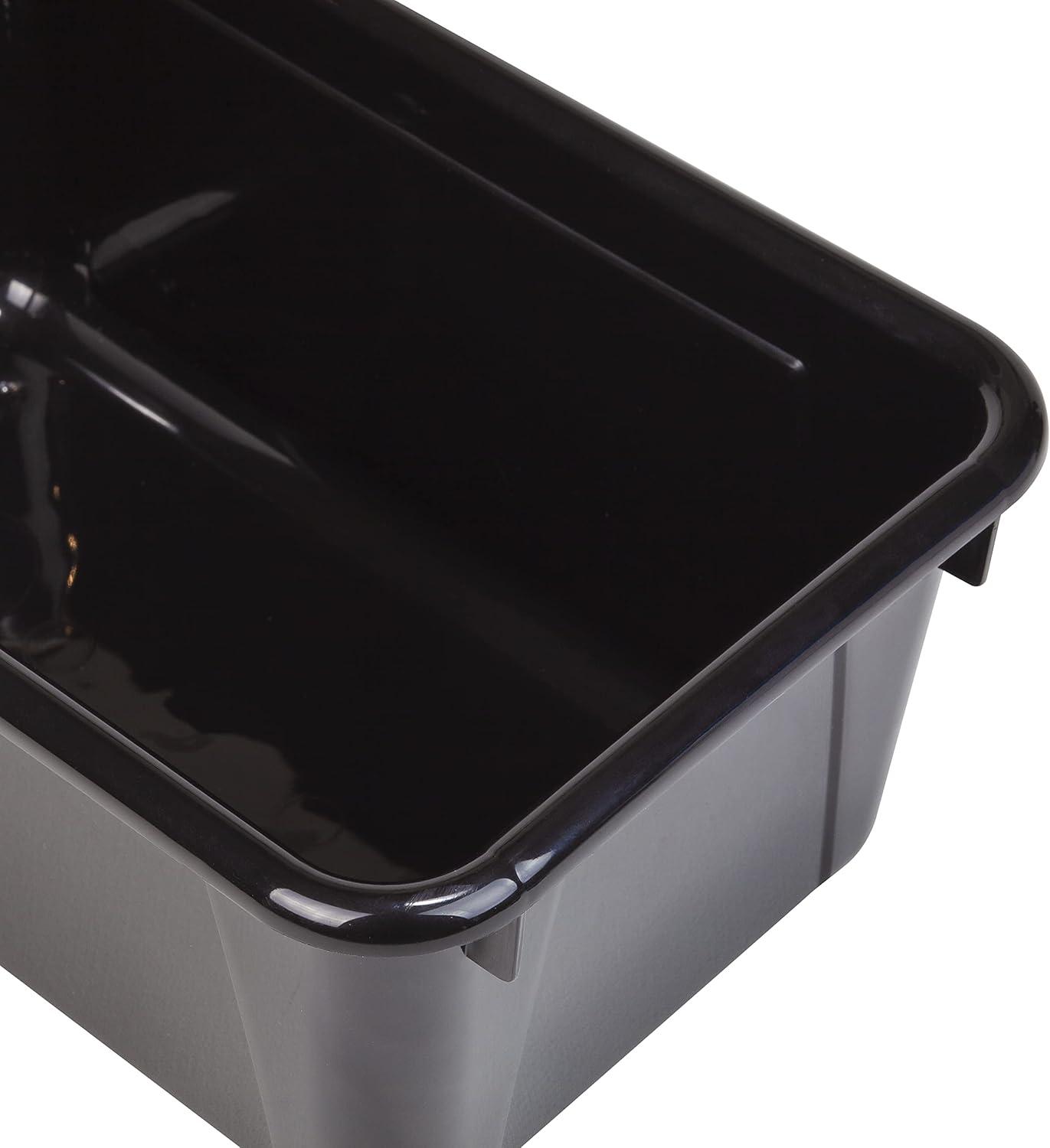 imageStorex Small Cubby Bins Plastic Storage Containers for Classroom with NonSnap Lid 122 x 78 x 51 inches Translucent 5Pack 62436U05CBlack