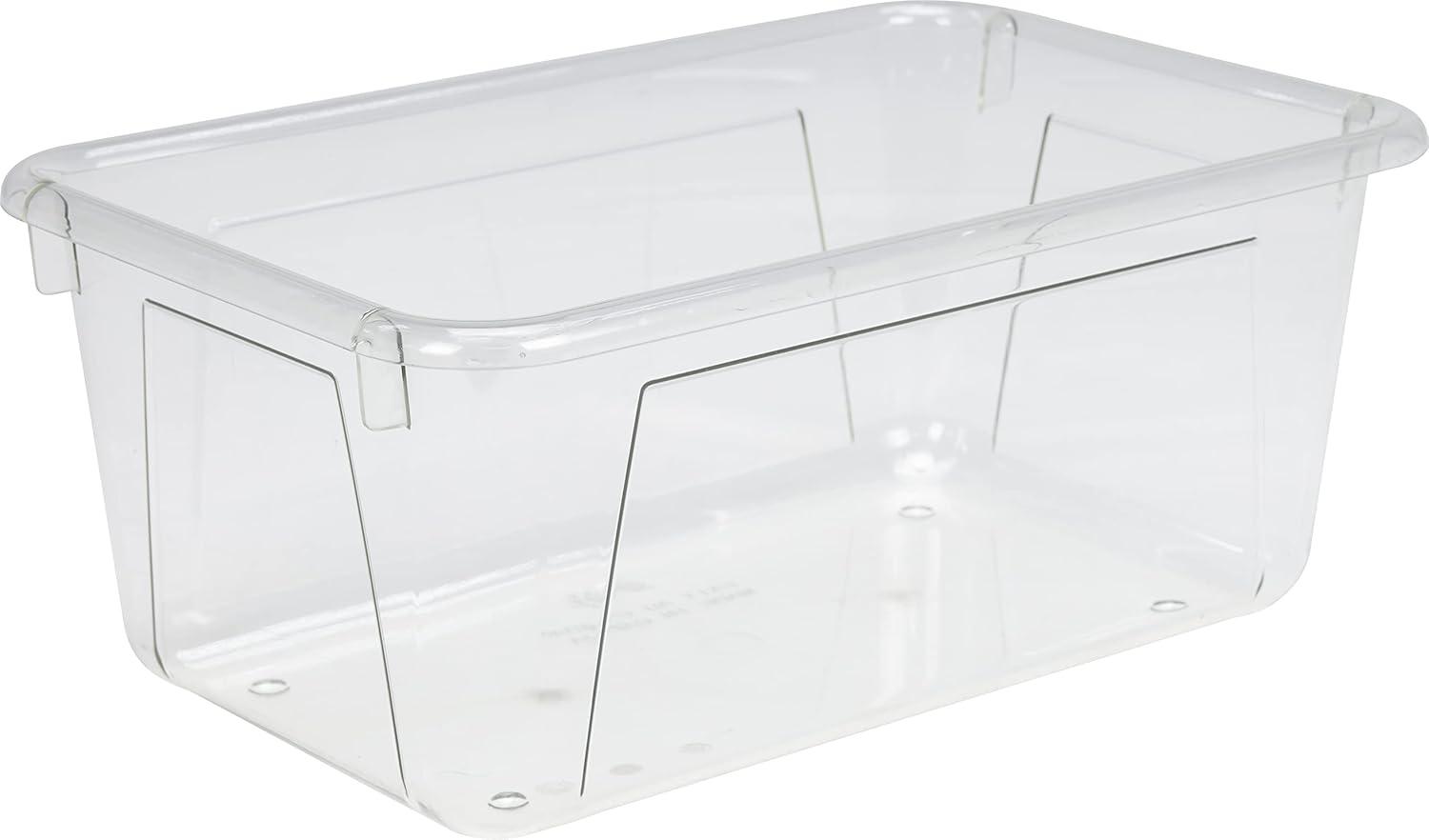 imageStorex Small Cubby Bins Plastic Storage Containers for Classroom with NonSnap Lid 122 x 78 x 51 inches Translucent 5Pack 62436U05CClear