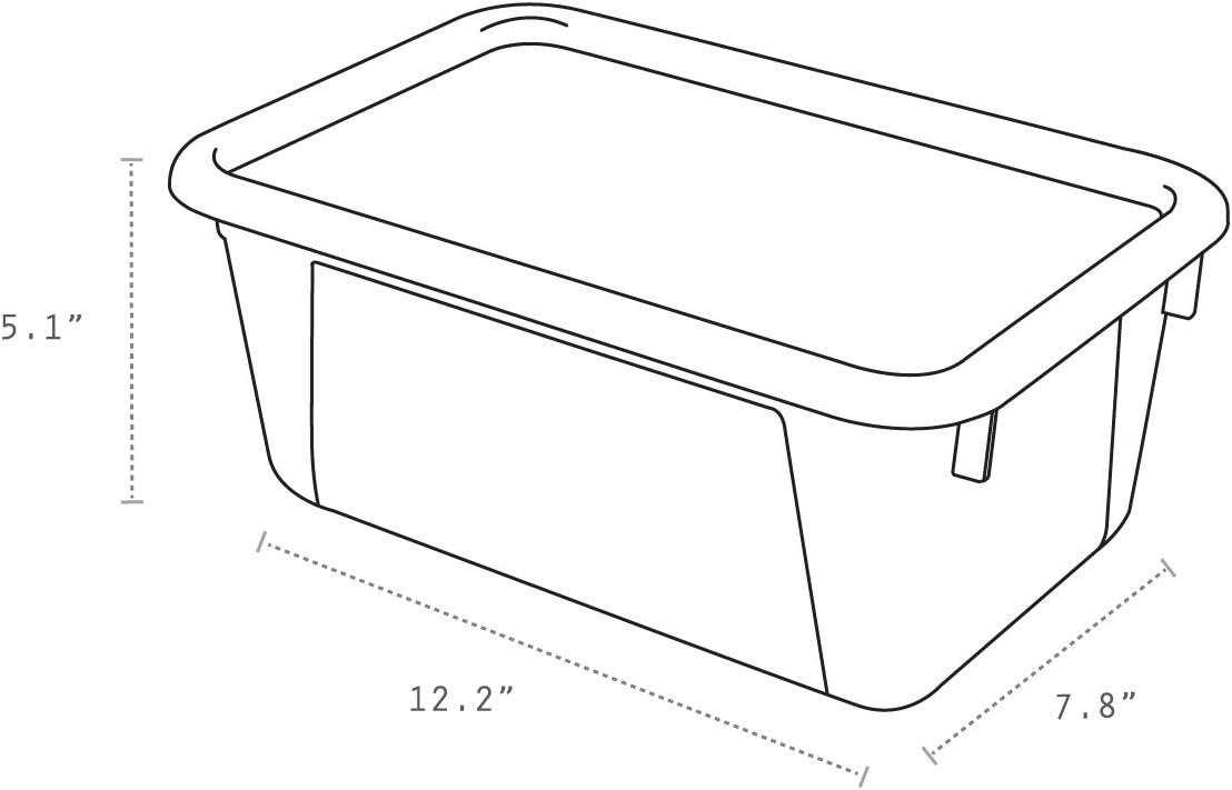 imageStorex Small Cubby Bins Plastic Storage Containers for Classroom with NonSnap Lid 122 x 78 x 51 inches Translucent 5Pack 62436U05CTranslucent
