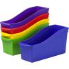 imageStorex Large Book Bin  Interlocking Plastic Organizer for Home Office and Work Space  Black 6Pack 70109E06CAssorted