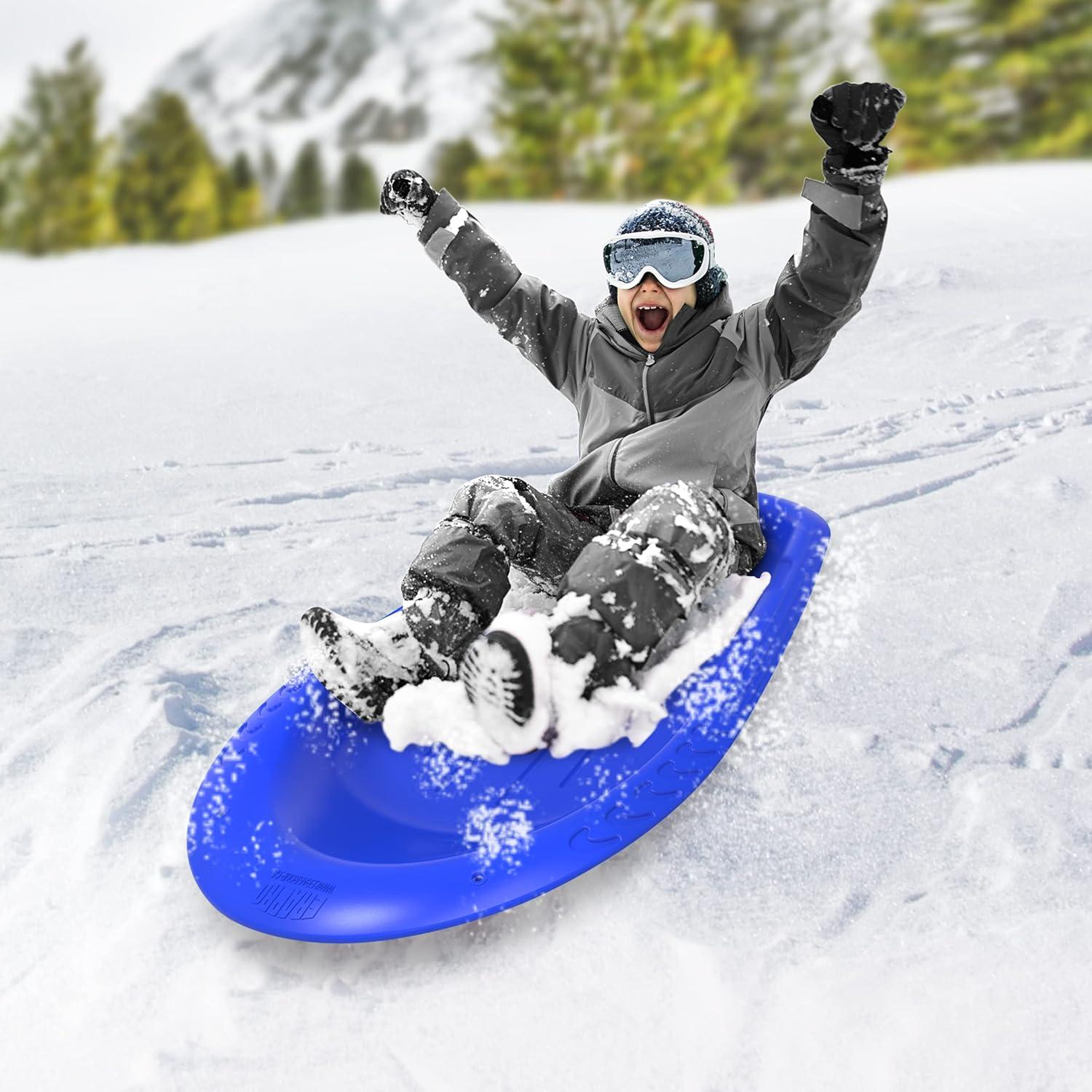 imageEra 48inch Manitou X Adventurer Sled 1 Rider Kids Plastic TobogganBlue