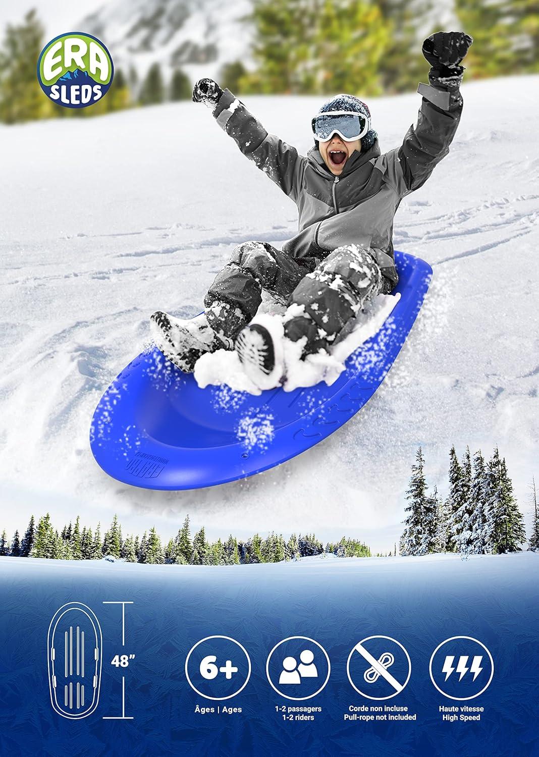 imageEra 48inch Manitou X Adventurer Sled 1 Rider Kids Plastic TobogganBlue