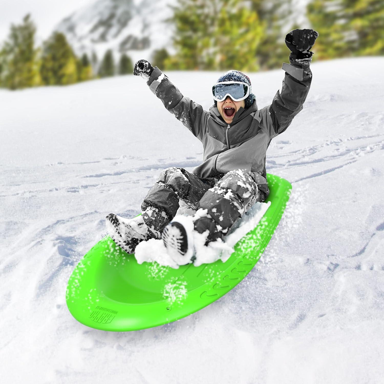 imageEra 48inch Manitou X Adventurer Sled 1 Rider Kids Plastic TobogganGreen