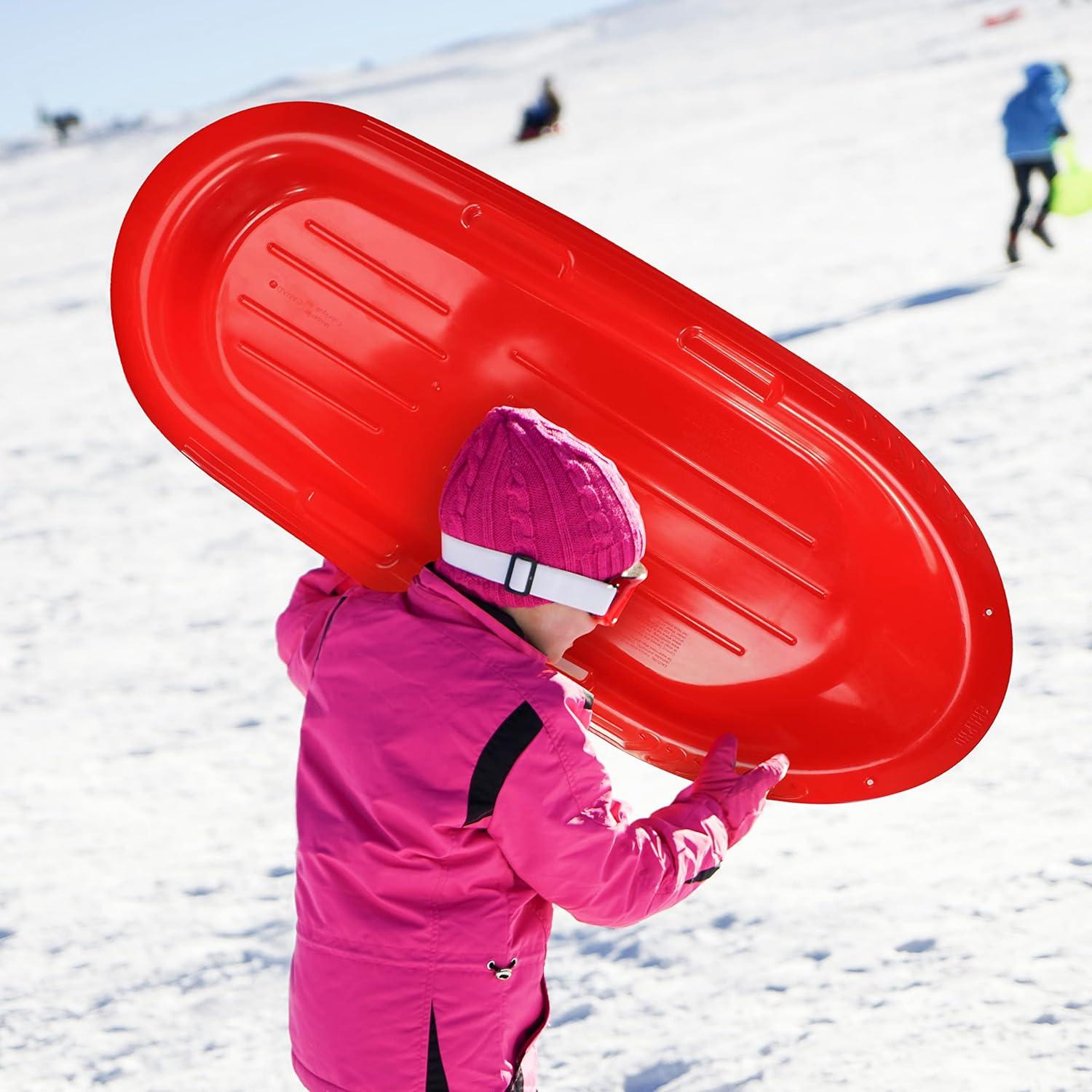 imageEra 48inch Manitou X Adventurer Sled 1 Rider Kids Plastic TobogganRed
