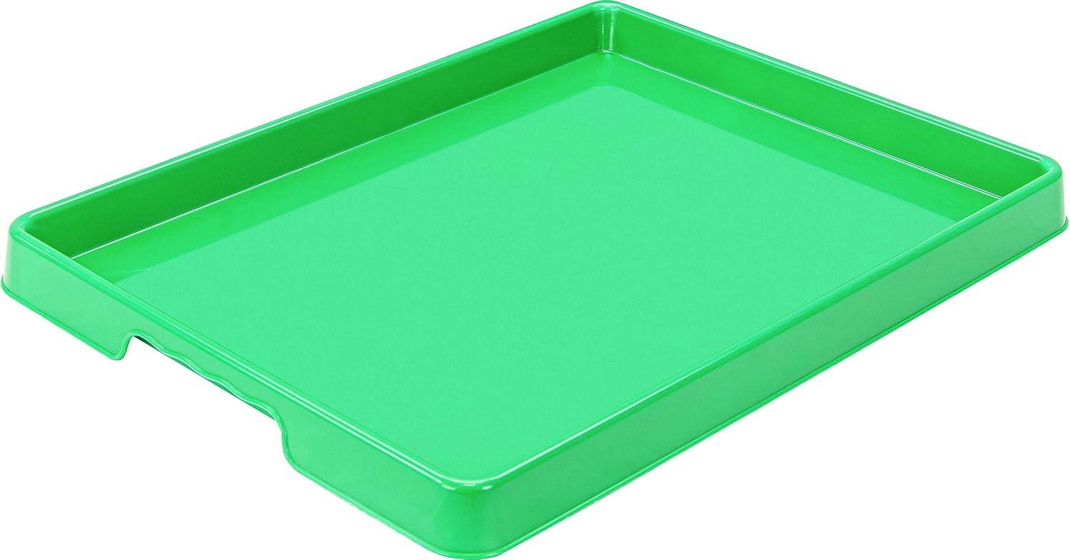 imageStorex Large Craft amp Activity Tray Plastic Arts and Crafts Organzier for Paint Beads and Slime Red 12Pack 00442E12CGreen
