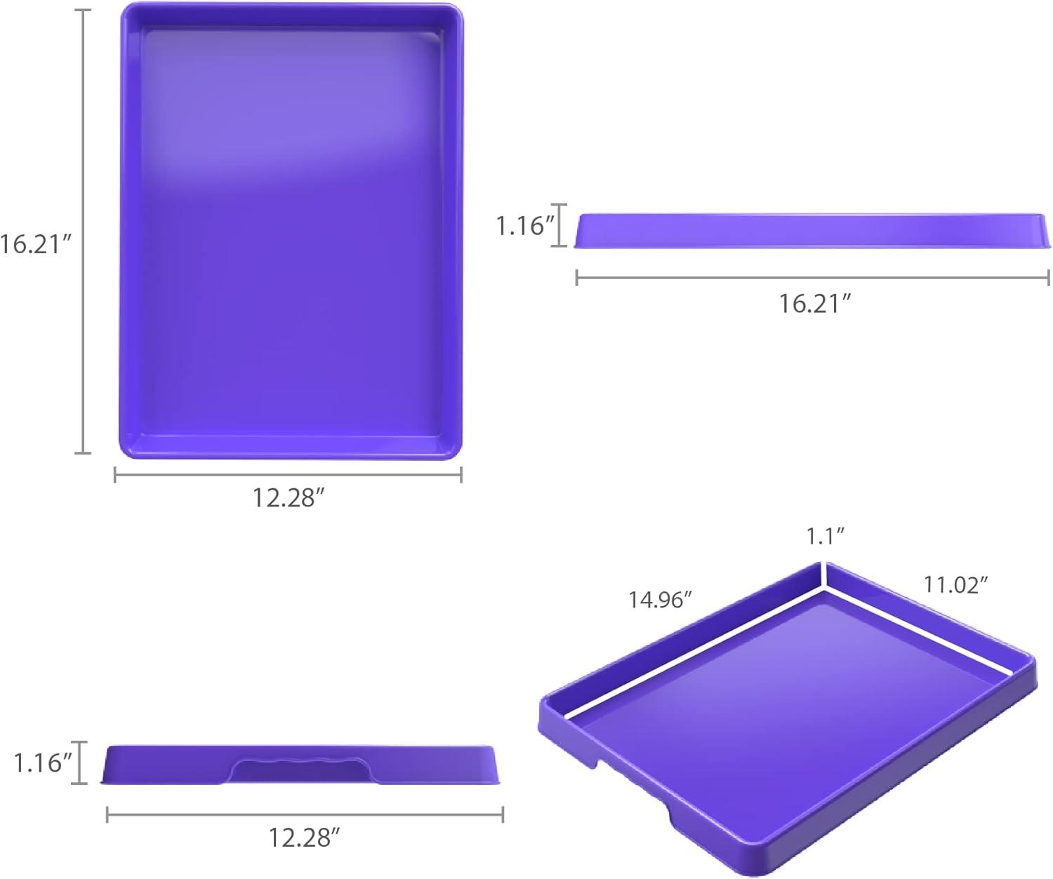 imageStorex Large Craft amp Activity Tray Plastic Arts and Crafts Organzier for Paint Beads and Slime Red 12Pack 00442E12CPurple