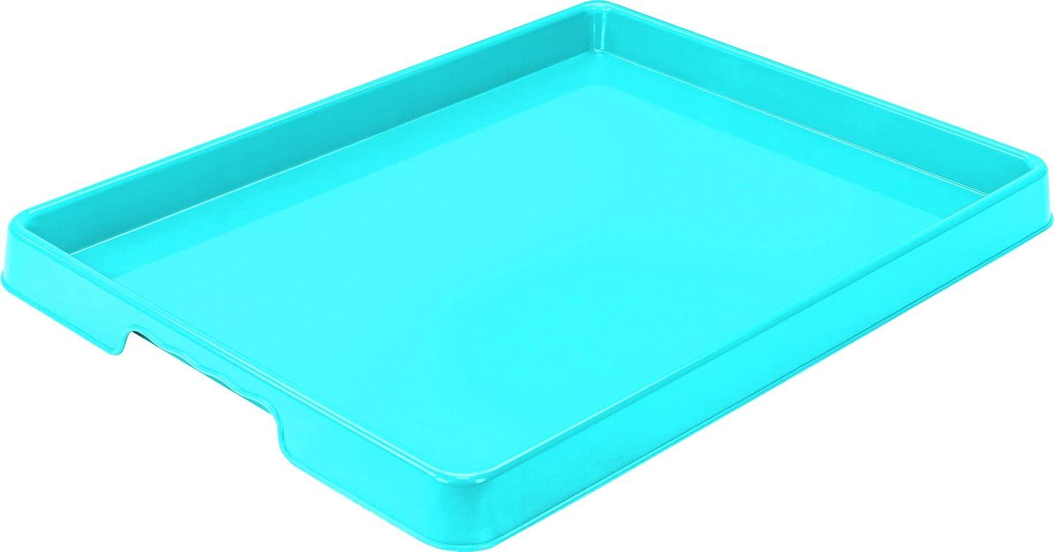 imageStorex Large Craft amp Activity Tray Plastic Arts and Crafts Organzier for Paint Beads and Slime Red 12Pack 00442E12CTeal