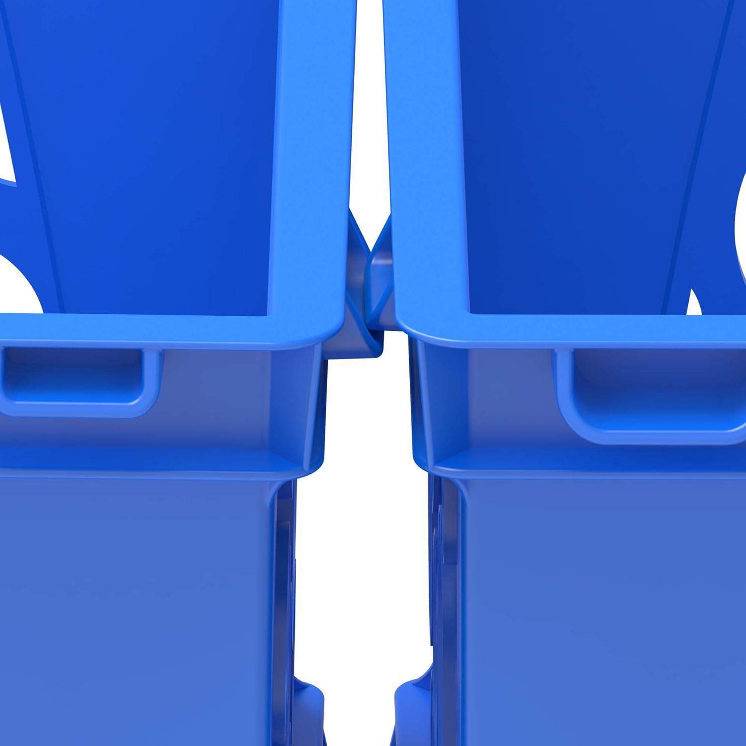 imageStorex Mini Storage Crate 9 x 734 x 6 Inches Various Assorted Colors 12PackSchool Blue