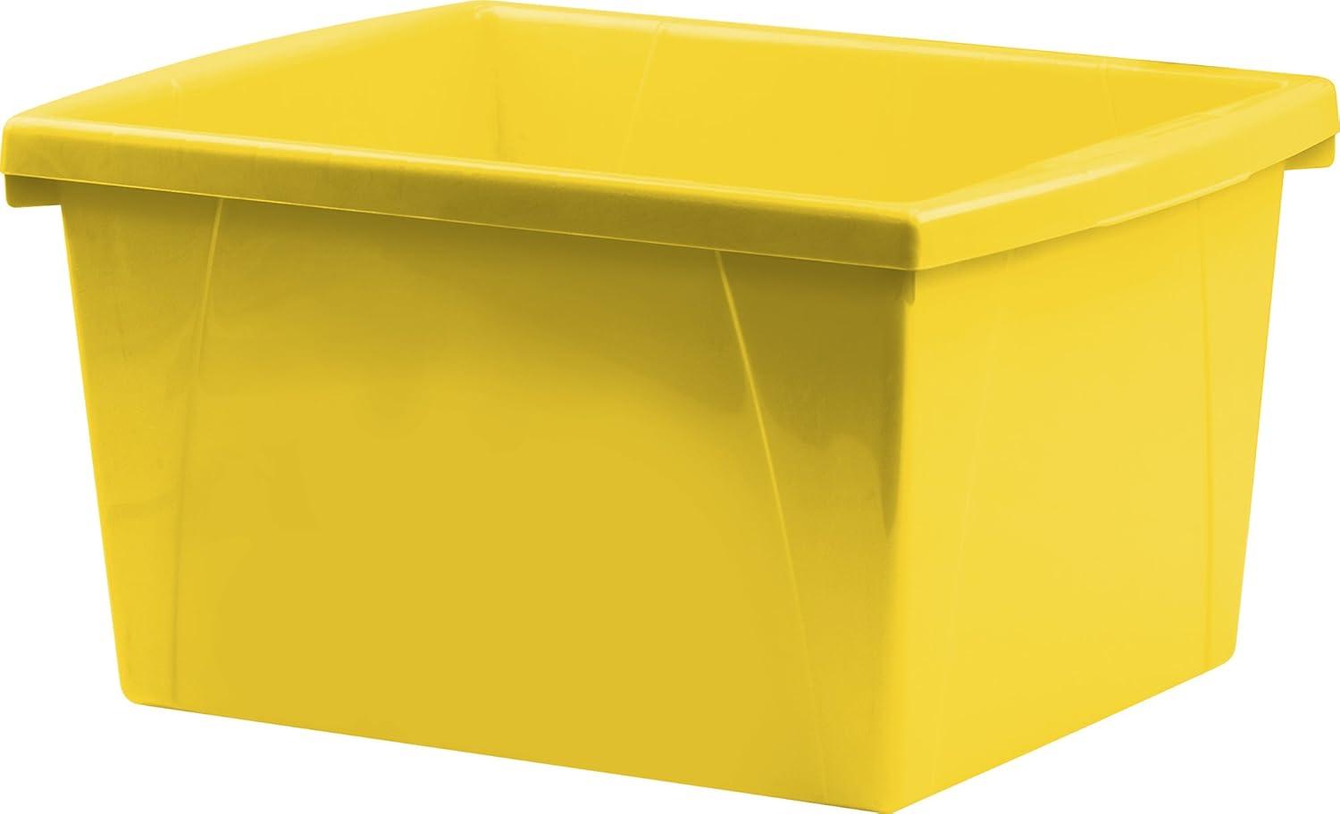 imageStorex Small Storage Bins 13625 x 1125 x 787 Inches Yellow Case of 6 61453U06C