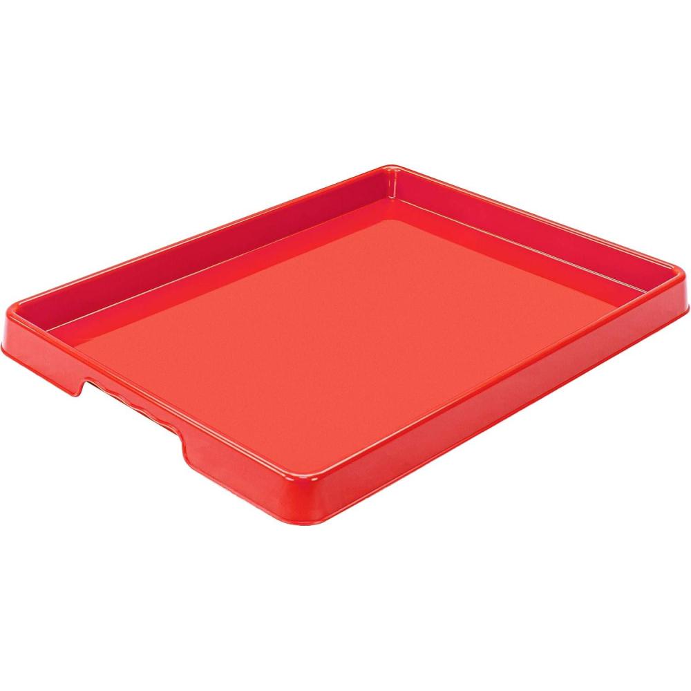 imageStorex Large Craft amp Activity Tray Plastic Arts and Crafts Organzier for Paint Beads and Slime Red 12Pack 00442E12CRed