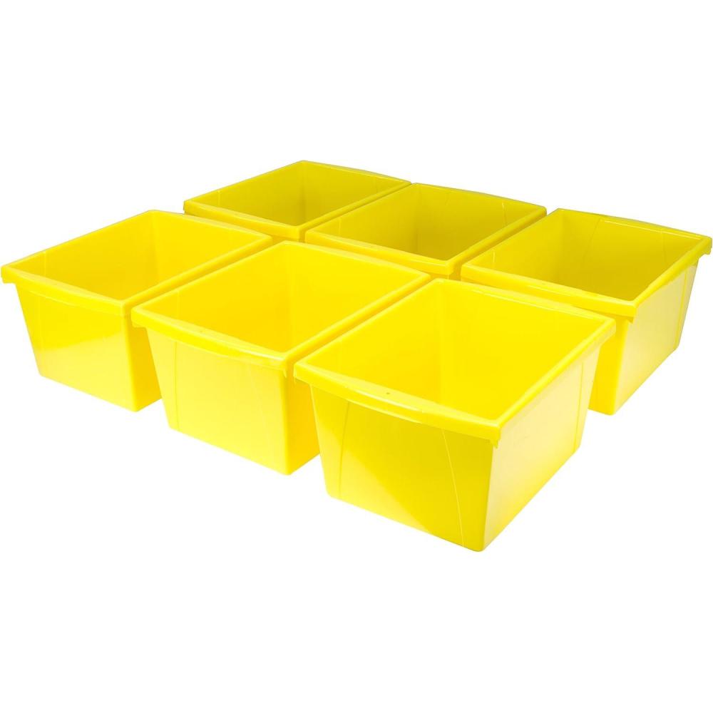 imageStorex Small Storage Bins 13625 x 1125 x 787 Inches Yellow Case of 6 61453U06C