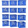 imageStorex Mini Storage Crate 9 x 734 x 6 Inches Various Assorted Colors 12PackSchool Blue