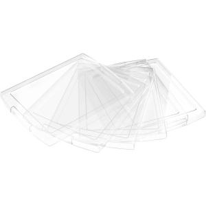 Storex Small Storage Bins, 13.625 x 11.25 x 7.87 Inches, Assorted Colors, Color Assortment Will Vary, Case of 6 (61514U06C)(Clear)