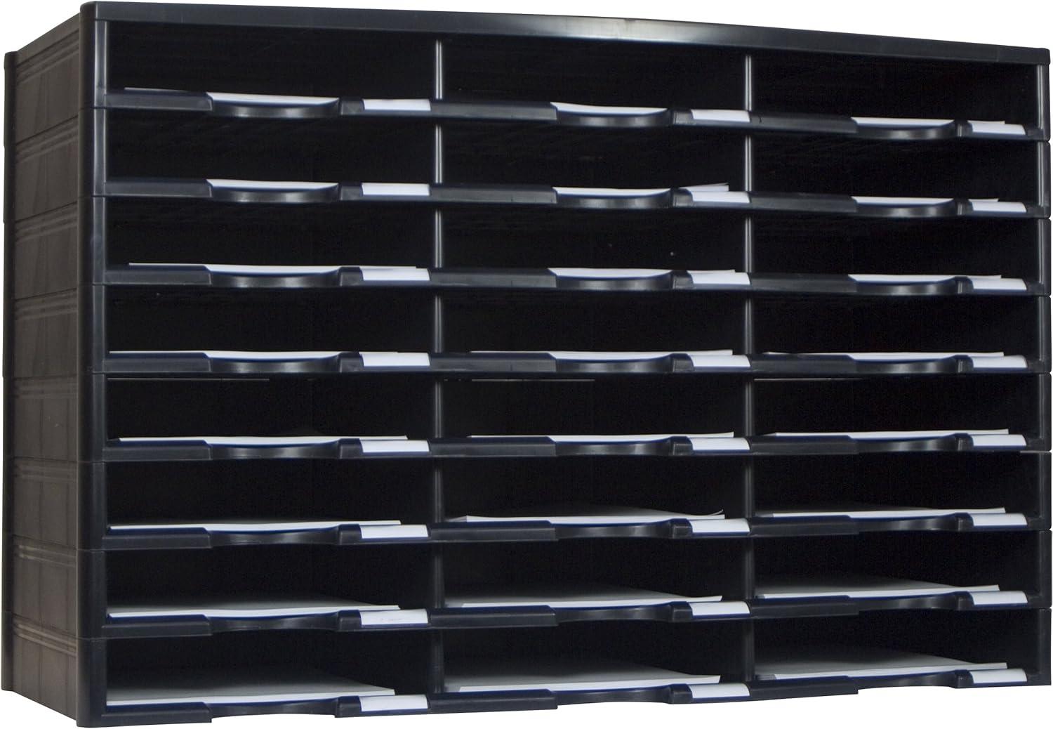 imageStorex 12Compartment Literature OrganizerDocument Sorter Grey 61601U01CBlack