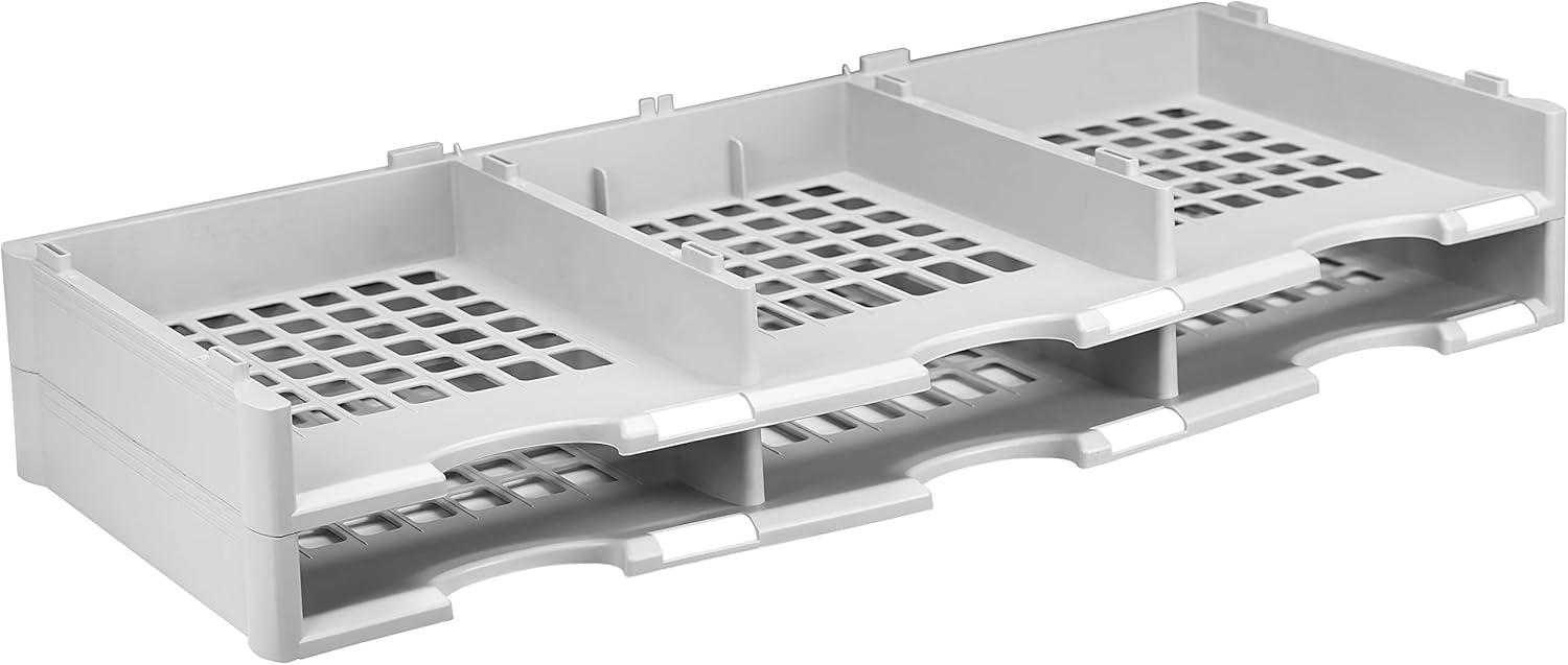 imageStorex Modular 24Compartment Literature Organizer BlackGray