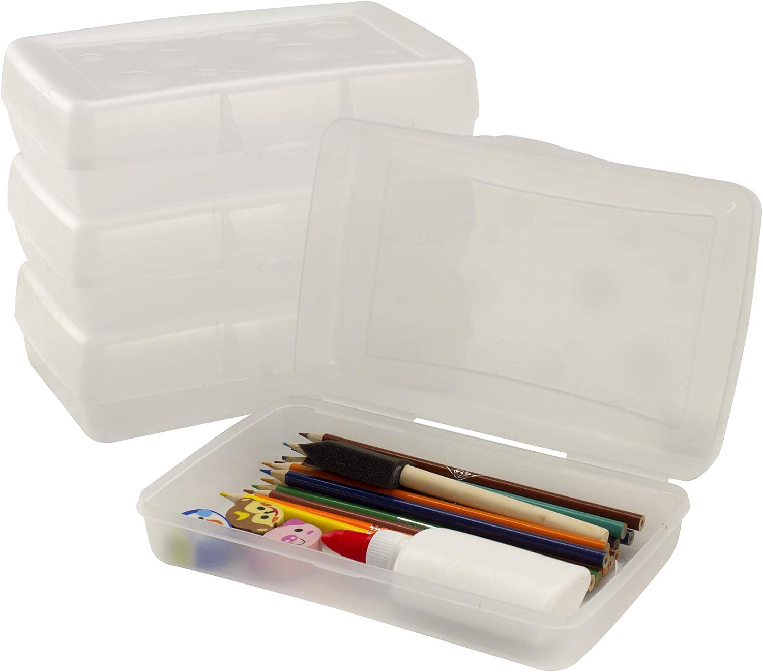 imageStorex Pencil Case 838 x 563 x 25 Inches Clear Box of 12 STX61622U12CClear