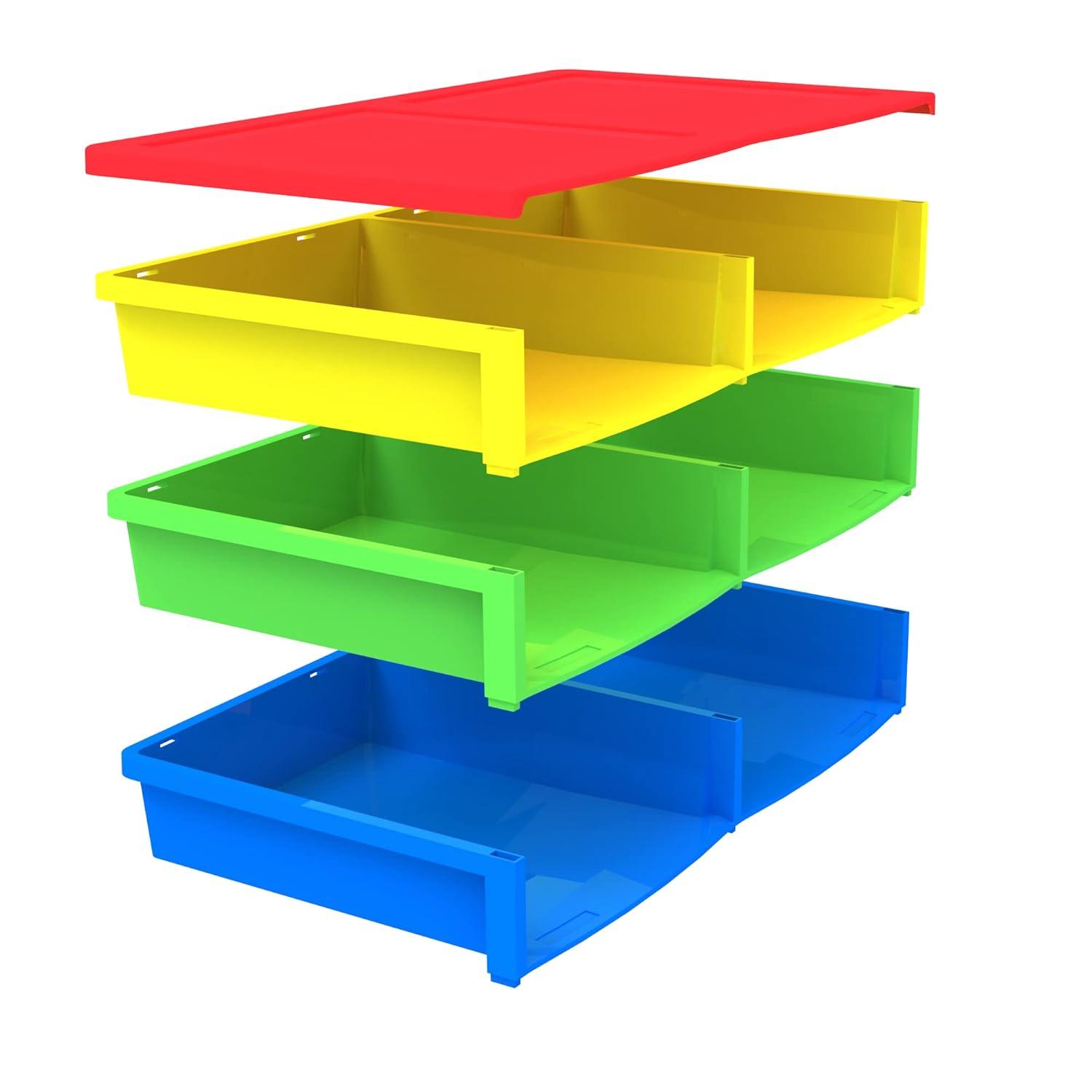 imageStorex Quick Stack Literature Organizer 6 Compartments 205 x 136 x 87 Multicolored 61656E01C