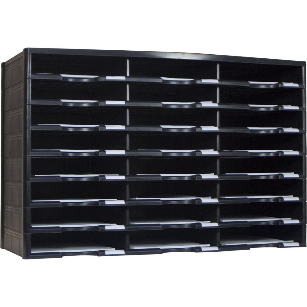 imageStorex Modular 24Compartment Literature Organizer Black 61435U01CBlack