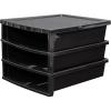 imageStorex Quick Stack Construction Paper Sorter 3 Compartments 13 x 1125 x 84 Inches Black 61642E01CBlack