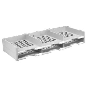 Storex 6-Compartment Literature Organizer Add-on Unit, 31.38 x 14.13 x 5.63 Inches, Gray (61416U01C)