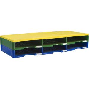 Storex Modular 6-Compartment Literature Organizer, Classroom Colors, Multicolor, 61433U01C