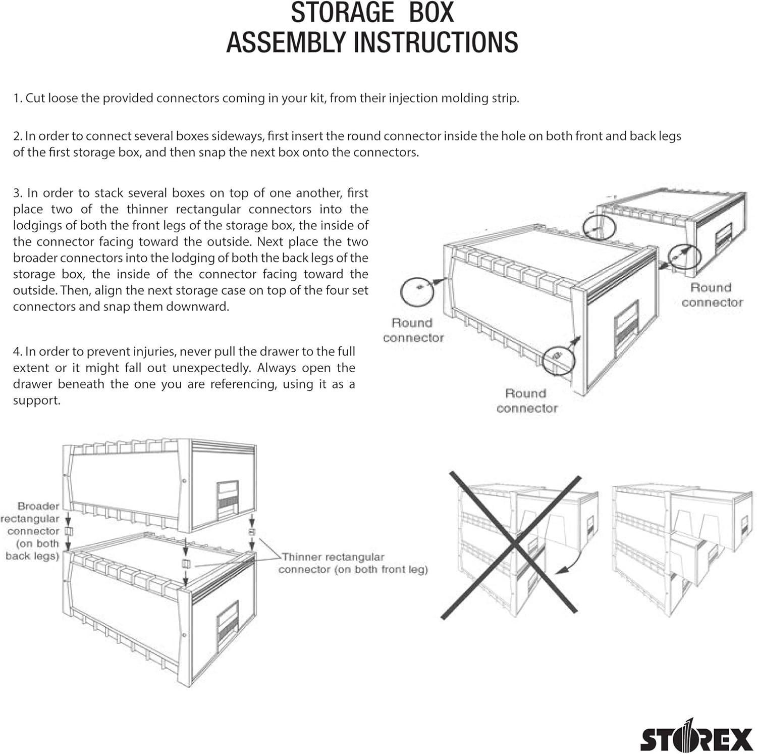 imageStorex 24Inch Archive Storage Box for Letter Size Hanging Files FrostedAqua 61103U01CFrostedBlue