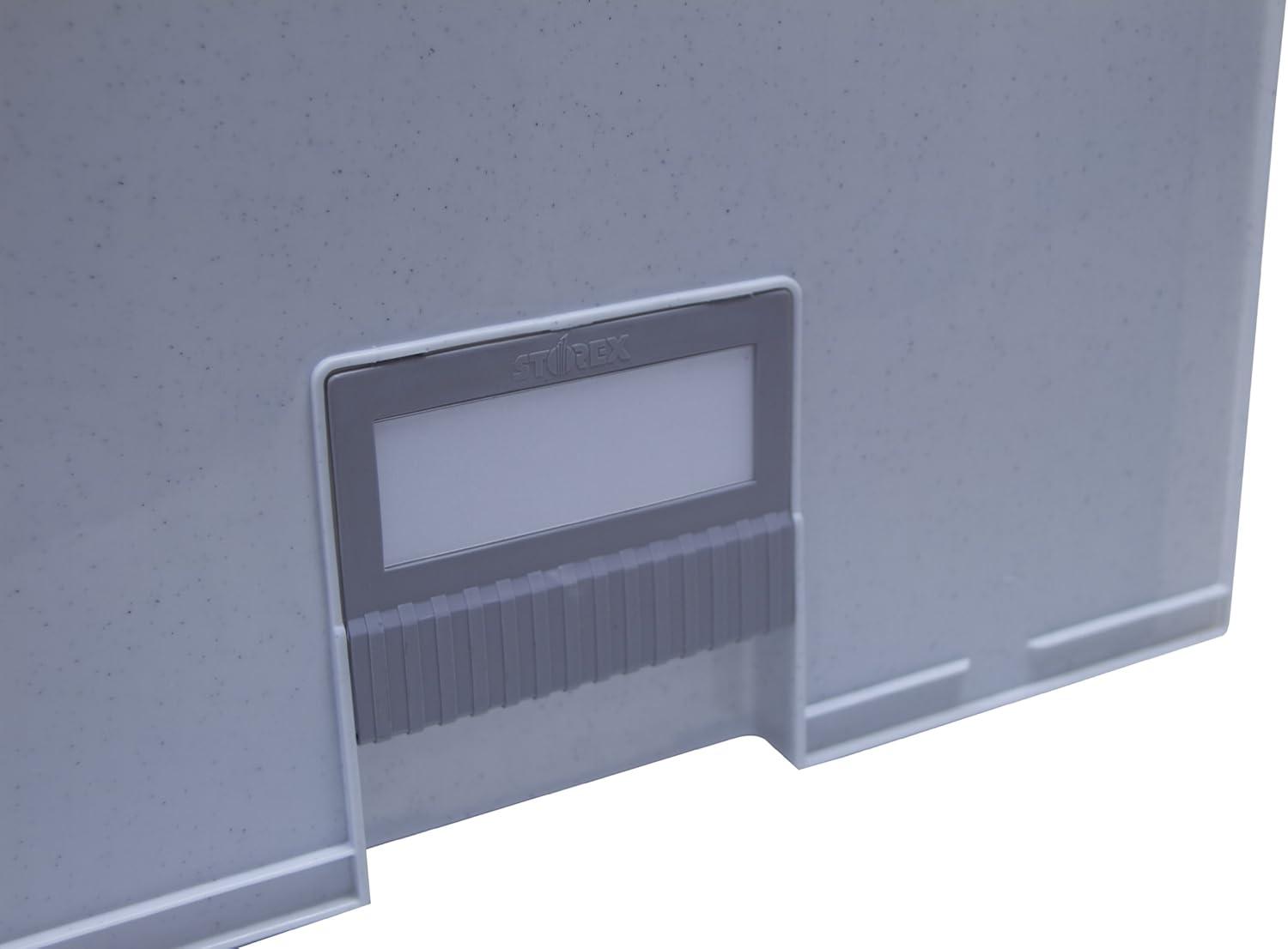 imageStorex 24Inch Archive Storage Box for Letter Size Hanging Files TwoTone Grey 61101U01C