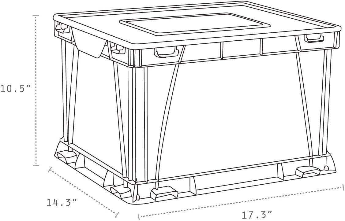 imageStorex Storage and Filing Cube 1725 x 1425 x 105 Inches BlackClear Case of 3 STX62005U03CVioletClear