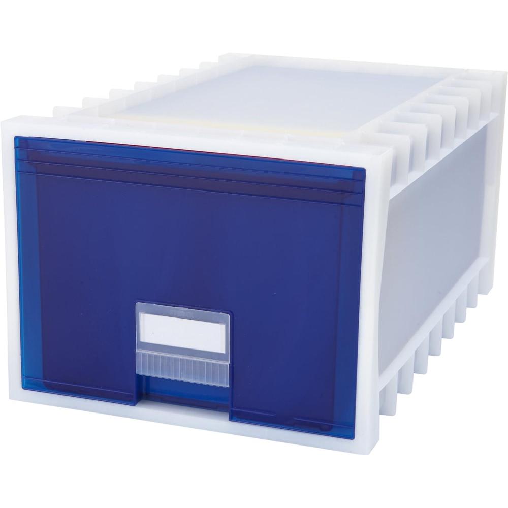 imageStorex 24Inch Archive Storage Box for Letter Size Hanging Files FrostedAqua 61103U01CFrostedBlue