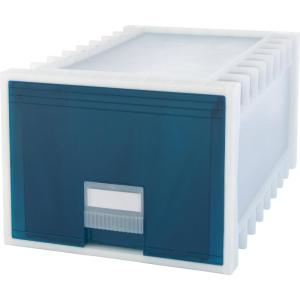 Storex 24-Inch Archive Storage Box for Letter Size Hanging Files, Frosted/Aqua (61103U01C)(Frosted/Aqua)