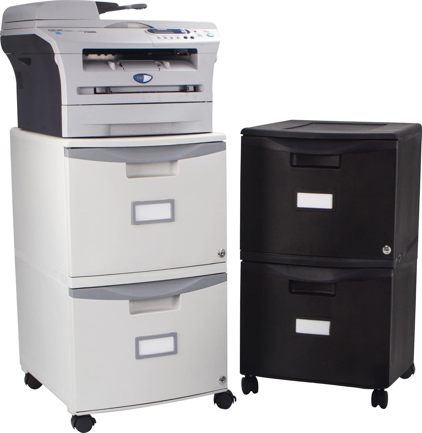 imageStorex Plastic 1Drawer Mobile File Cabinet LetterLegal Black 61265A01CBlackBlue