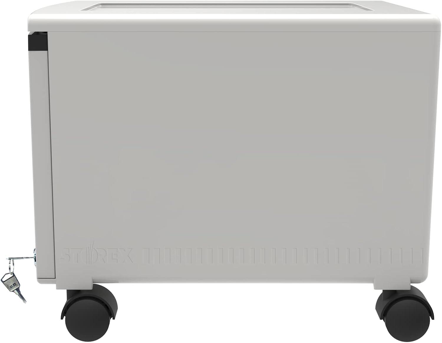 imageStorex Plastic 1Drawer Mobile File Cabinet LetterLegal Black 61265A01CGrayBlack