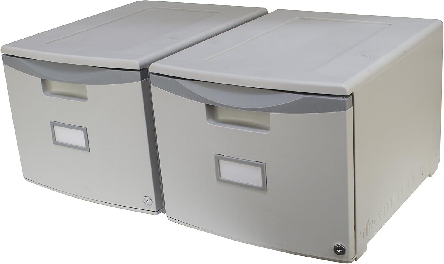 imageStorex Plastic 1Drawer Mobile File Cabinet LetterLegal Black 61265A01CGreyDark Grey