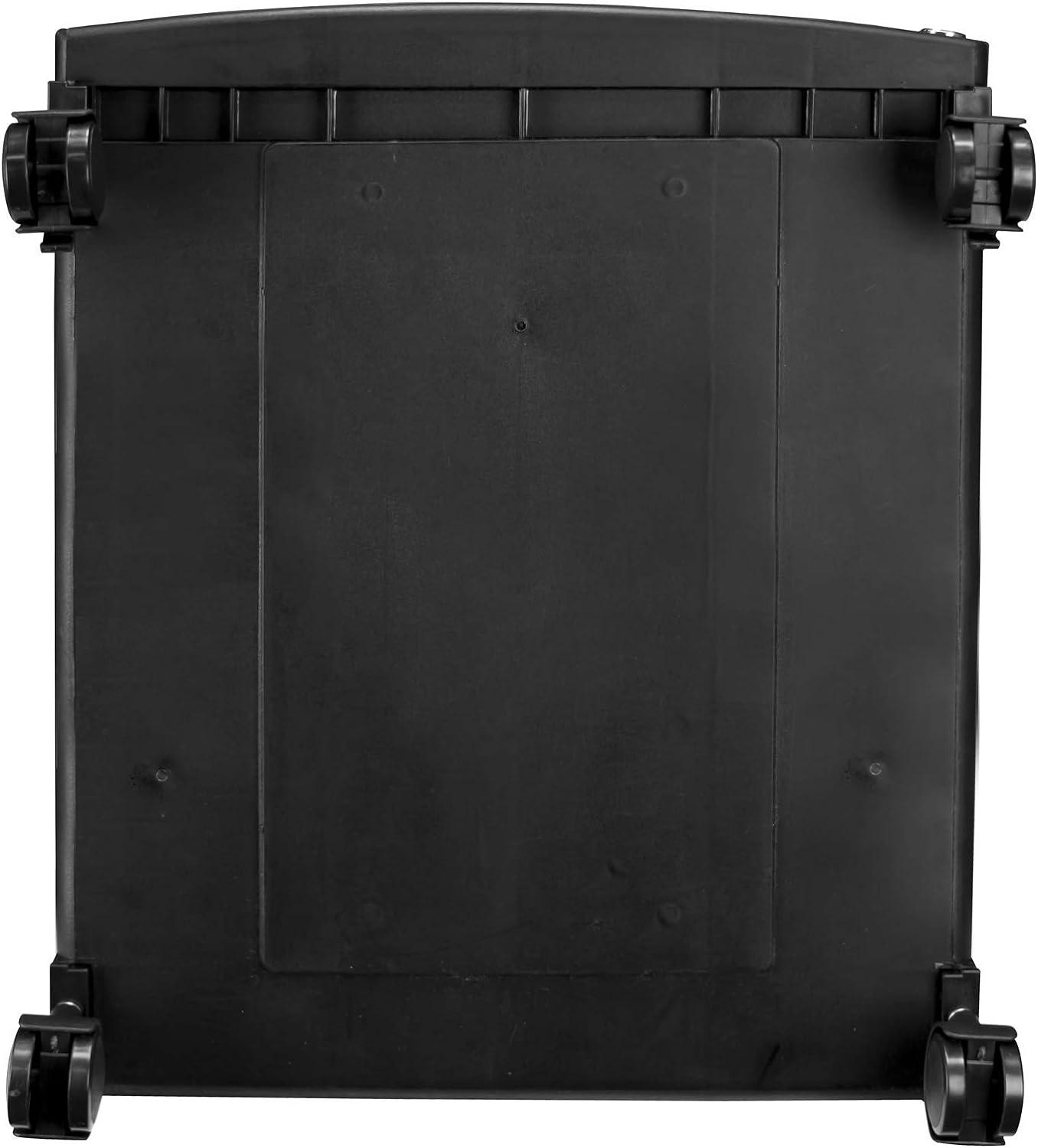 imageStorex Plastic OneDrawer File Cabinet Locking Document Organizer for Home and Office Black 2Pack 61265B02CBlack