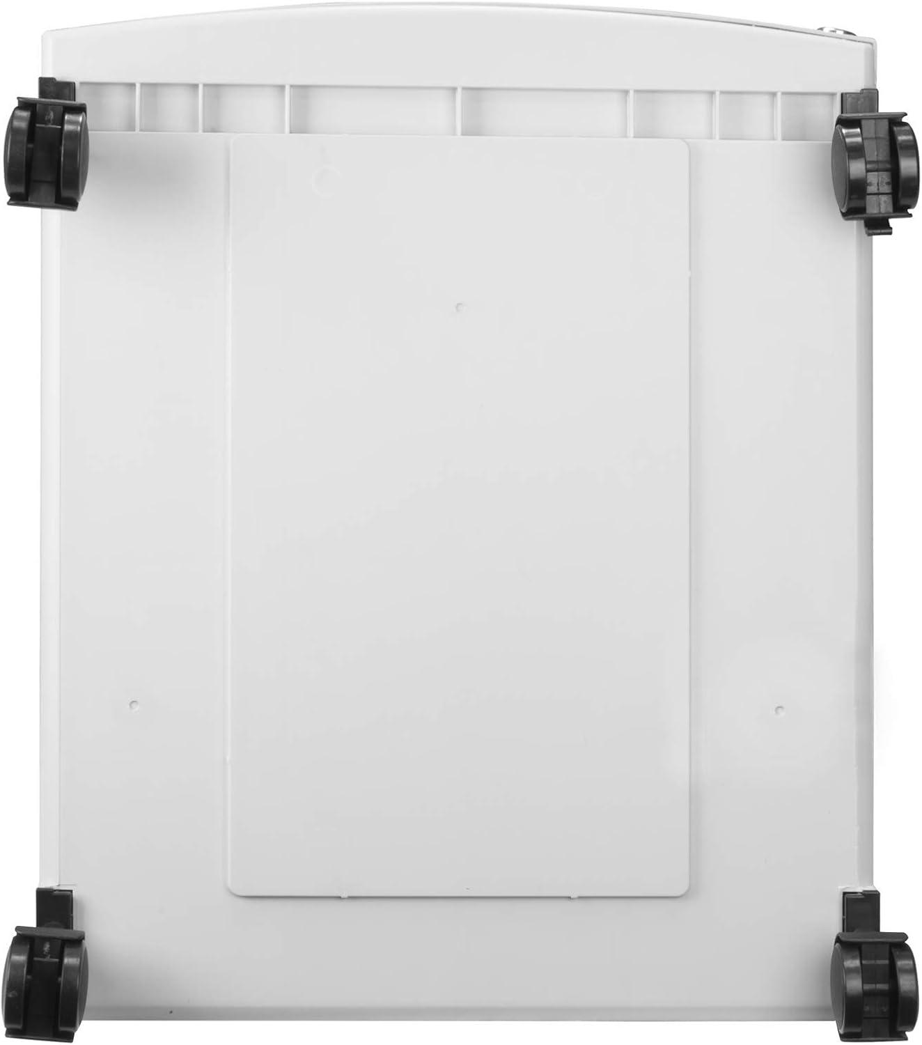 imageStorex Plastic TwoDrawer File Cabinet Locking Document Organizer with Casters for Home and Office Gray 1Pack 61310B01C