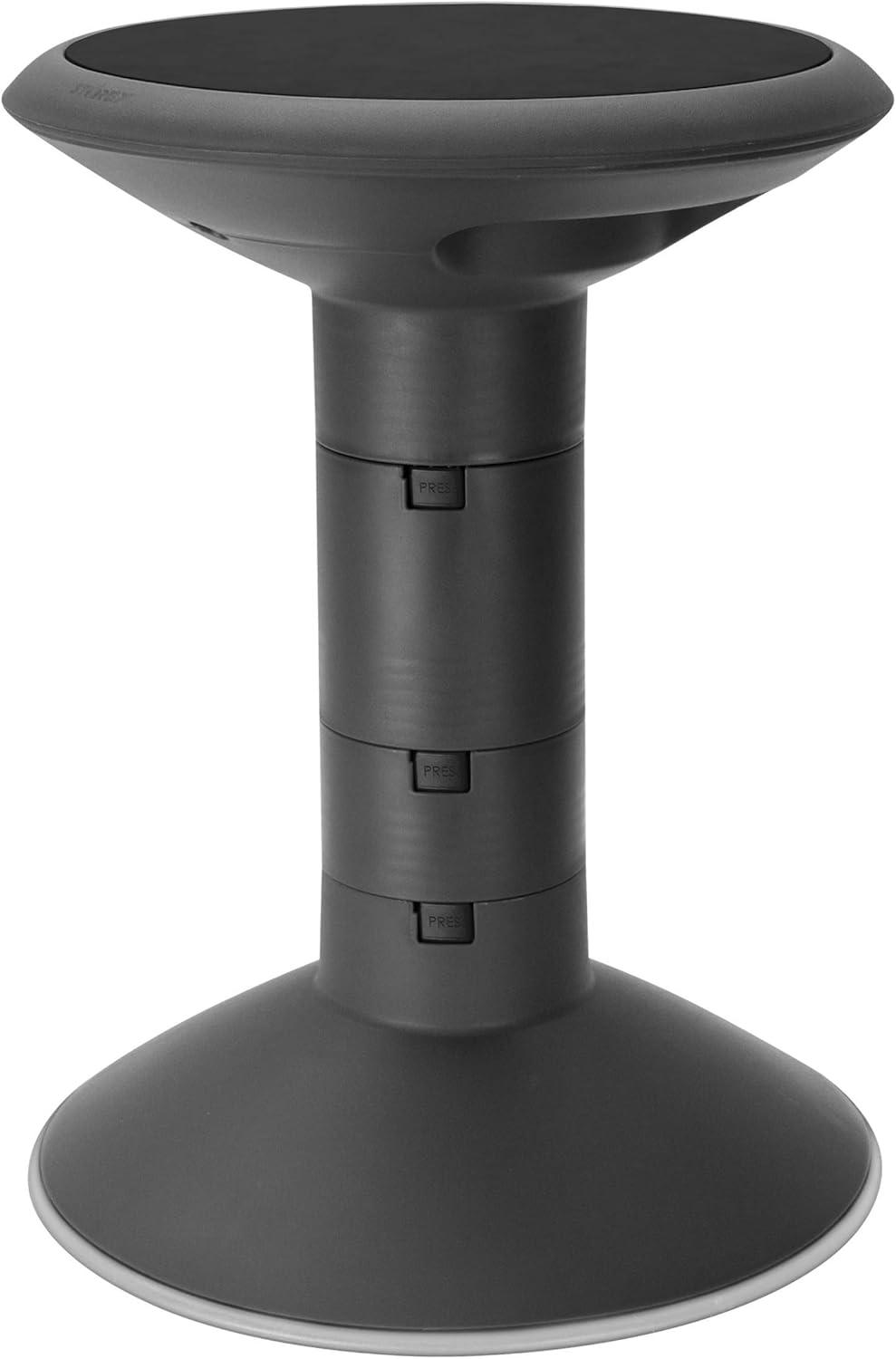 imageStorex Wiggle Stool Active Flexible Seating for Classroom and Home Study Adjustable 1218 Inch Height Black 00300U01CBlack