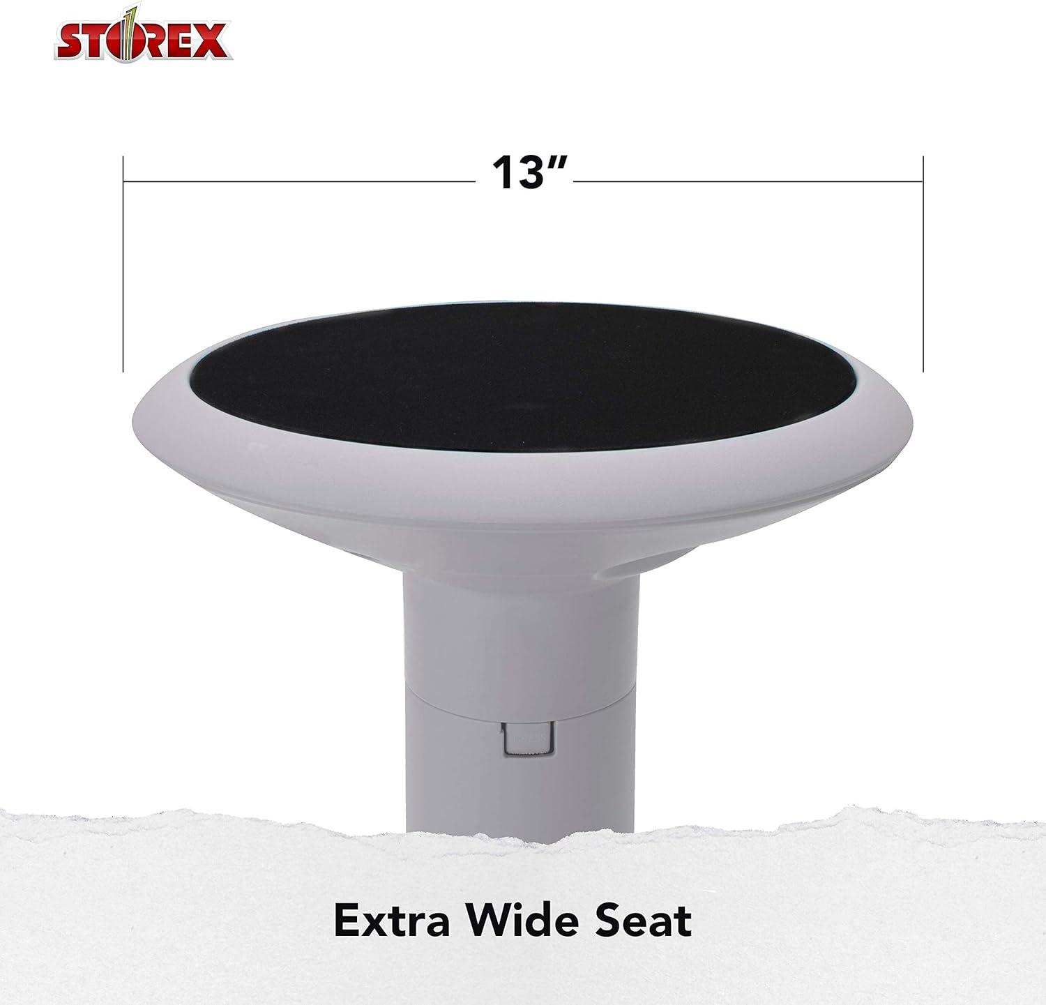 imageStorex Wiggle Stool Active Flexible Seating for Classroom and Home Study Adjustable 1218 Inch Height Black 00300U01CGrey