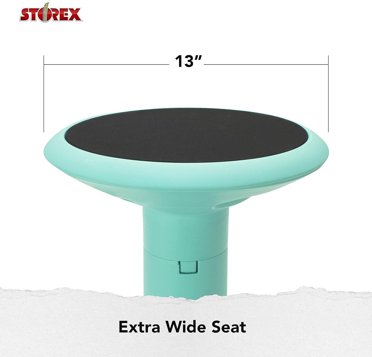 imageStorex Wiggle Stool Active Flexible Seating for Classroom and Home Study Adjustable 1218 Inch Height Black 00300U01CTeal