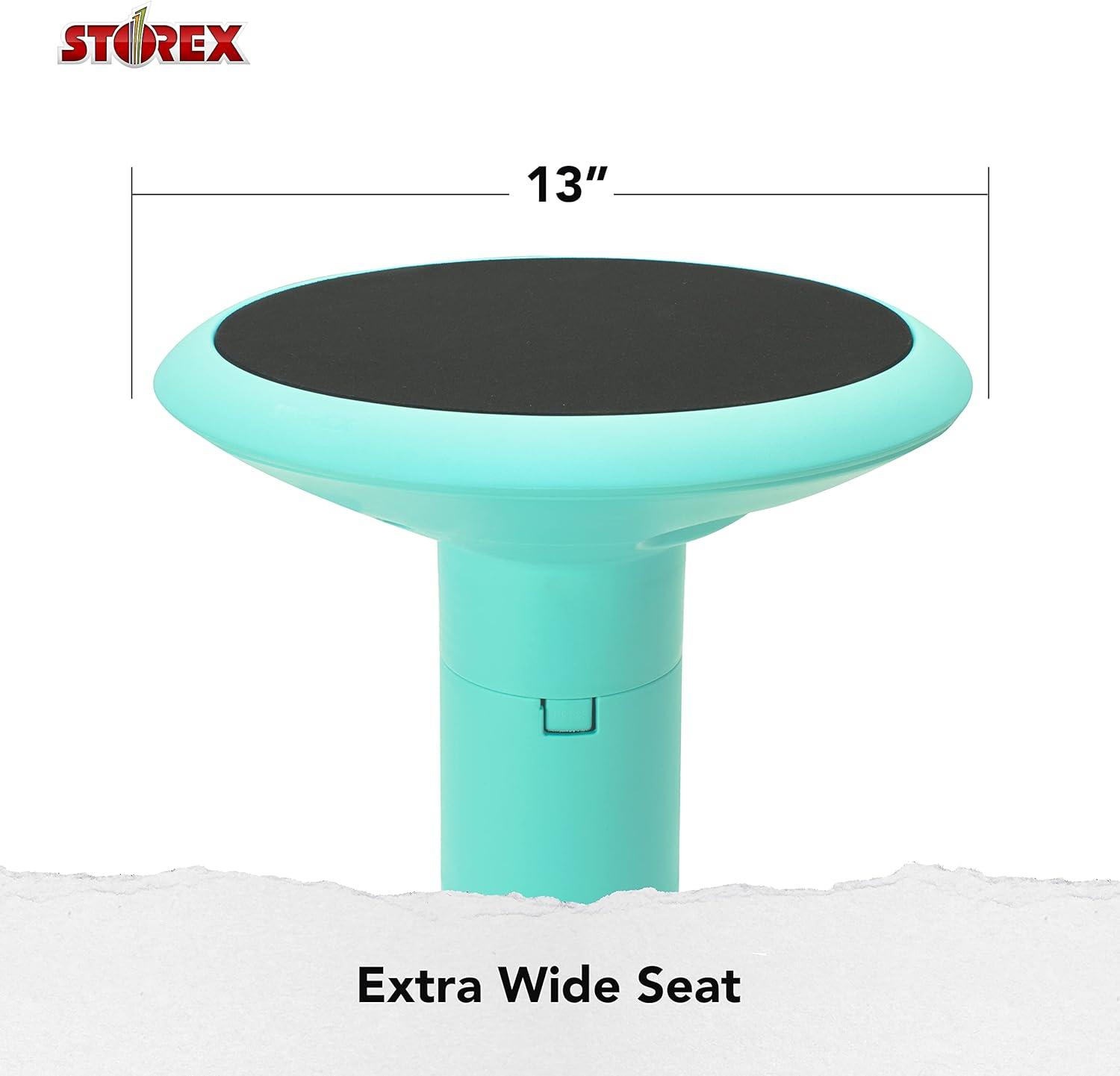imageStorex Wiggle Stool Active Flexible Seating for Classroom and Home Study Adjustable 1218 Inch Height Black 00300U01CTeal